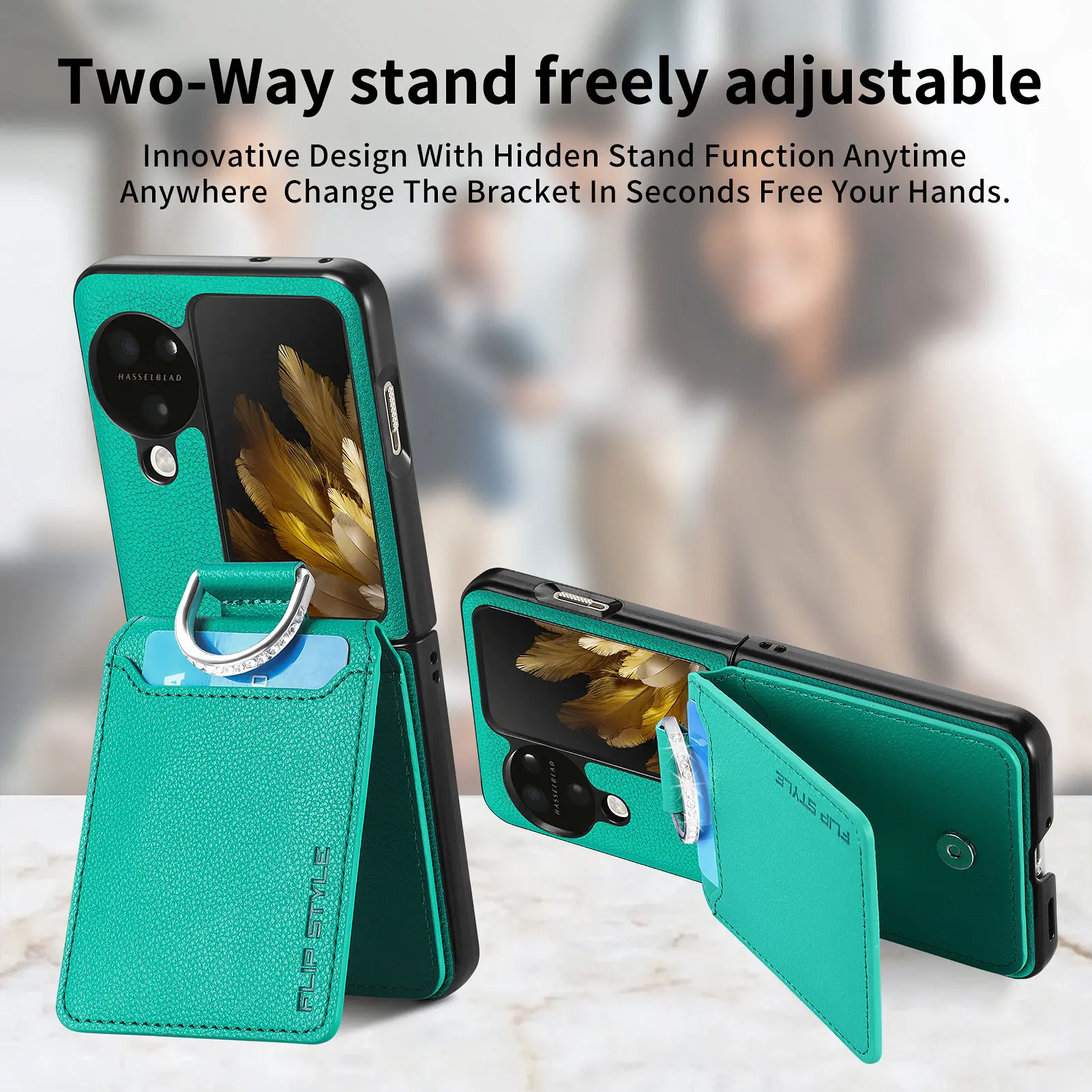 Aplicación frontal de la funda