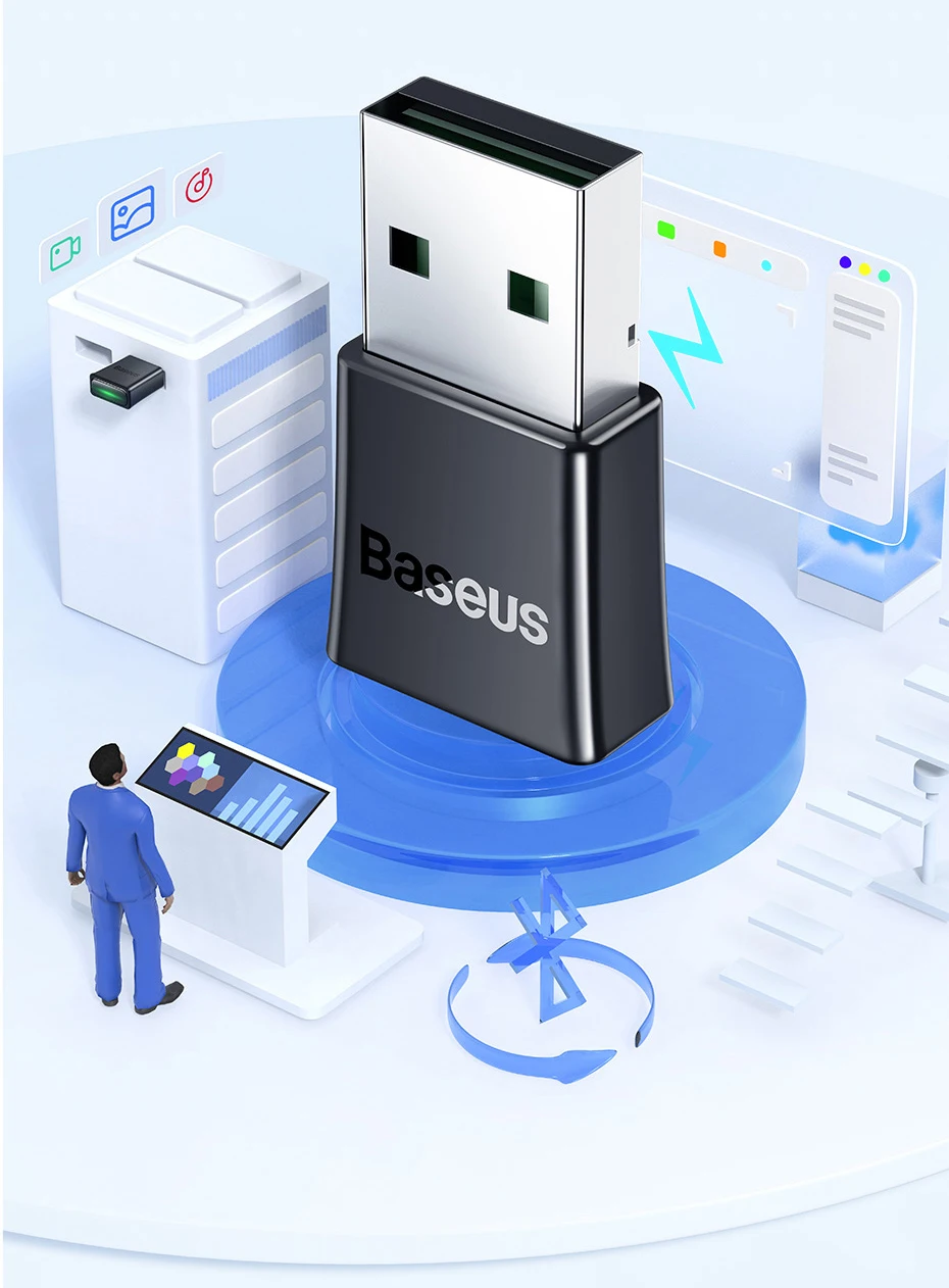 Adaptador USB Bluetooth Baseus con chip 5.3