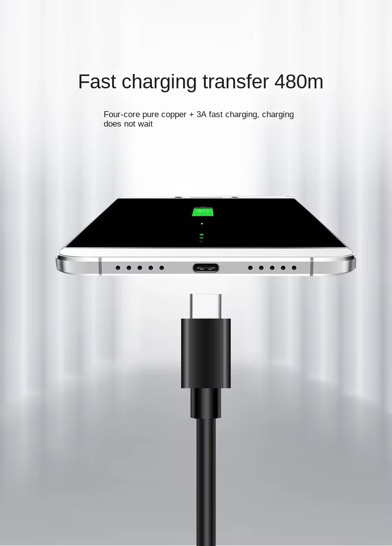 Cable USB-C Carga Rápida 3A para Android