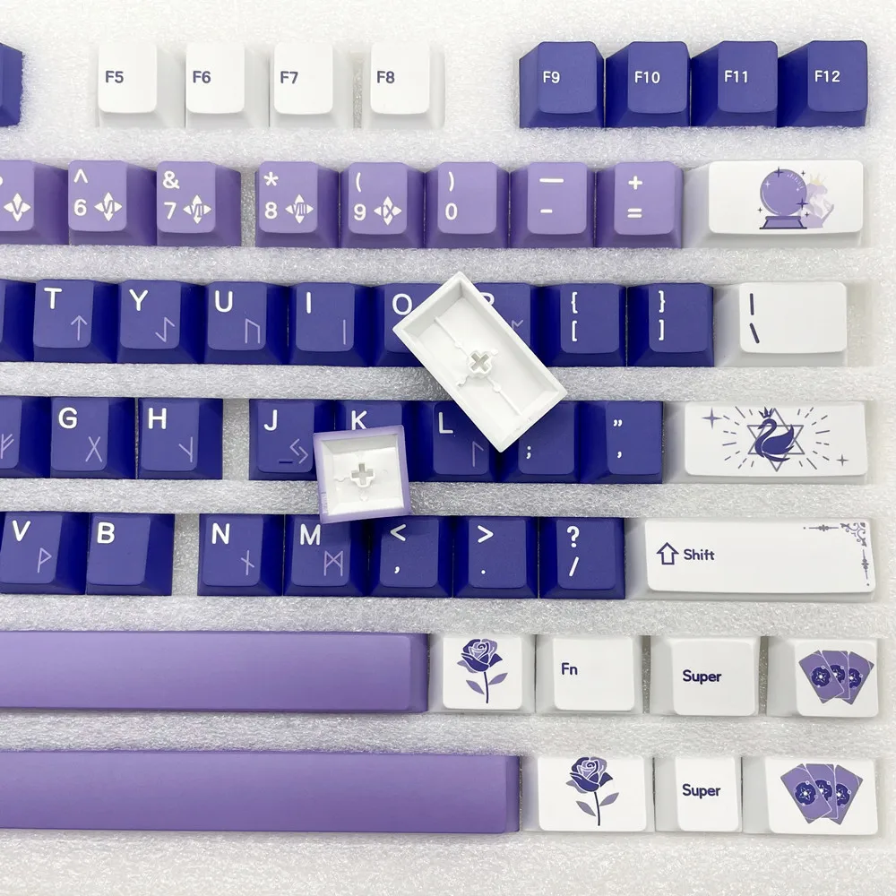 Teclas PBT negras para teclado - perfil Cherry, a prueba de luz - imagen 3