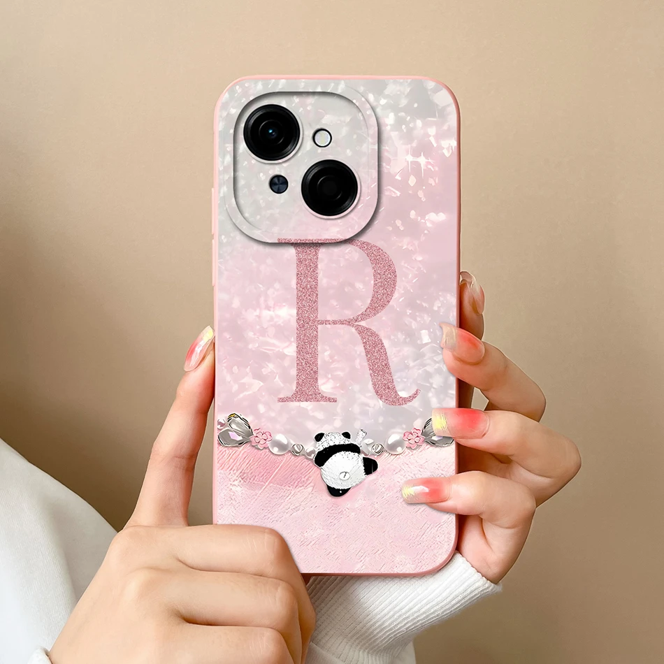 Funda personalizada Tecno Spark Go letras – Protección cámara suave