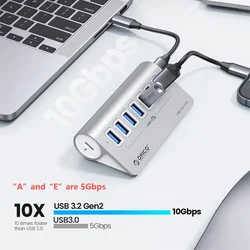 ORICO Hub USB 3.2 con Lector Tarjetas – Base Conexión