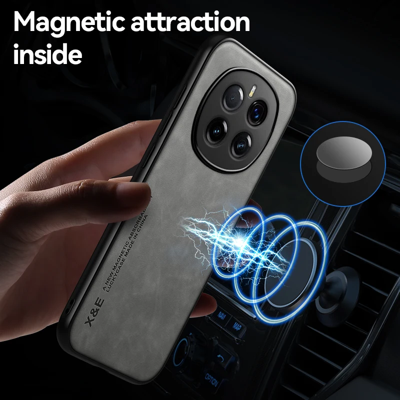 Honor Magic 7 Pro Funda Cuero Magnética para Coche – Premium Lujo - imagen 4