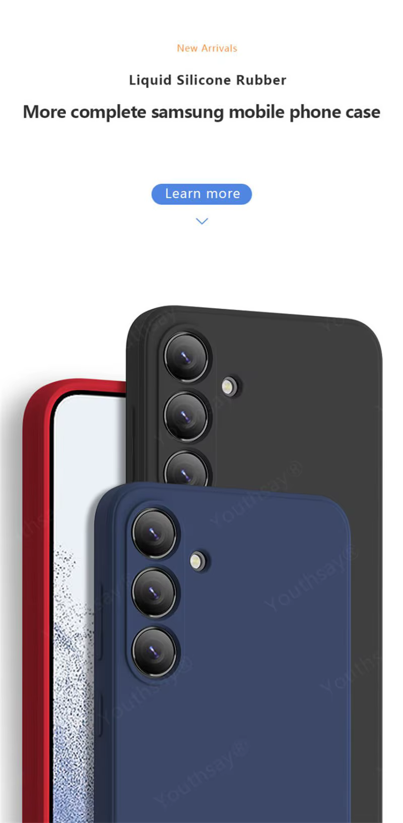 Funda de silicona líquida vista frontal