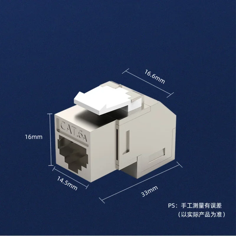 Acoplador RJ45 Cat 6A Keystone 90° Blindado para Panel en Blanco - imagen 3