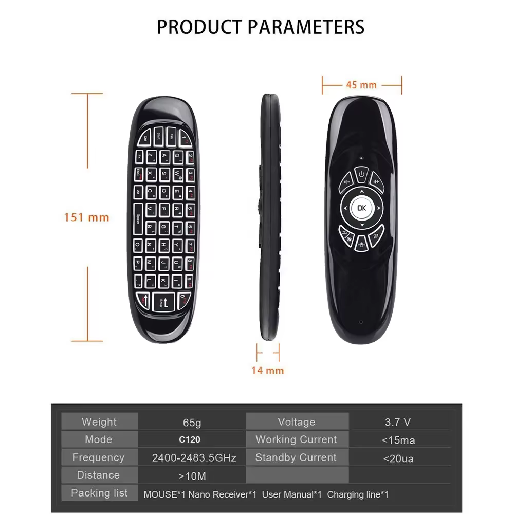 C120 Air Mouse vista frontal