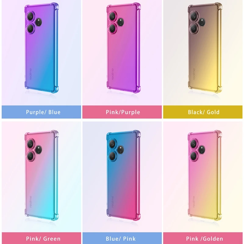 Funda TPU gradiente azul-violeta para Realme