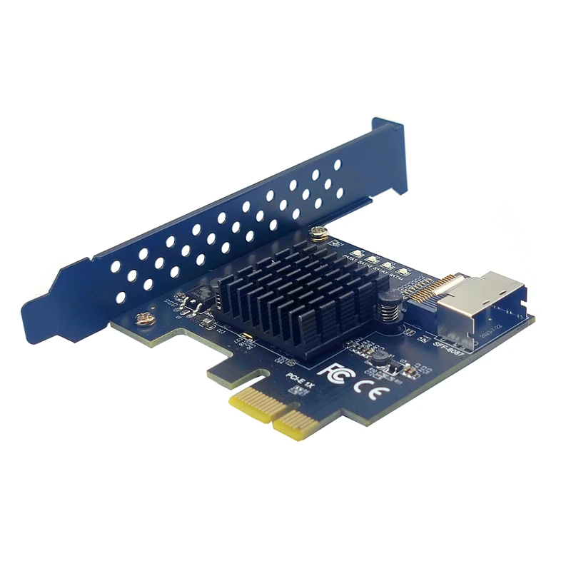 Controladora PCIE Mini SAS SFF-8087 – 4 Puertos SATA 3 6Gbps