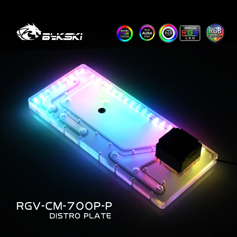 Canal de Agua Acrílico BYKSKI para Cooler Master C700P – CPU GPU RGB - imagen 4