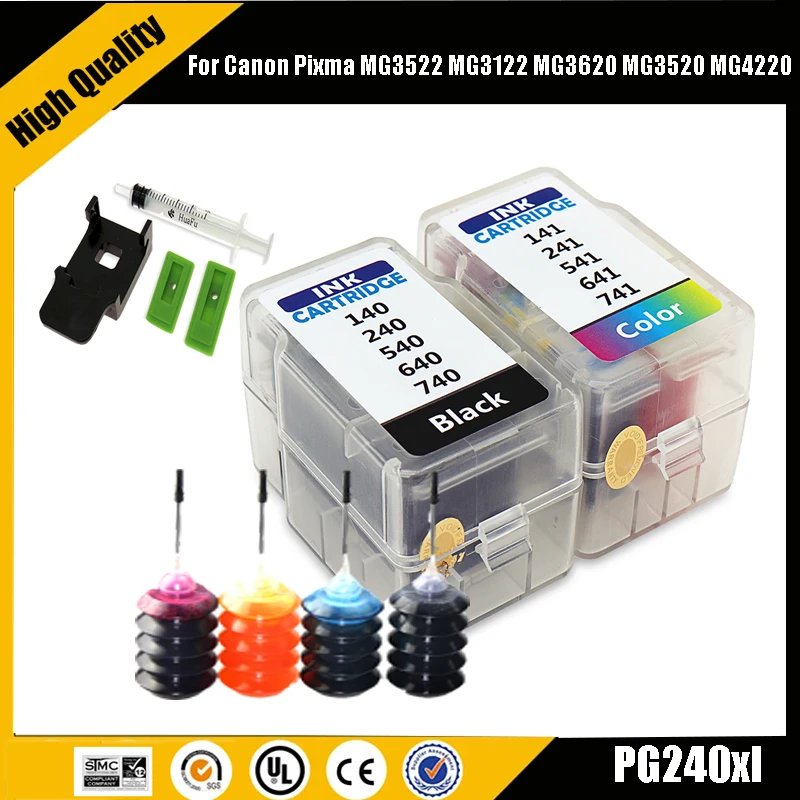 Kit recarga cartuchos Canon PG-240 CL-241 para Pixma MG3522 - imagen 4
