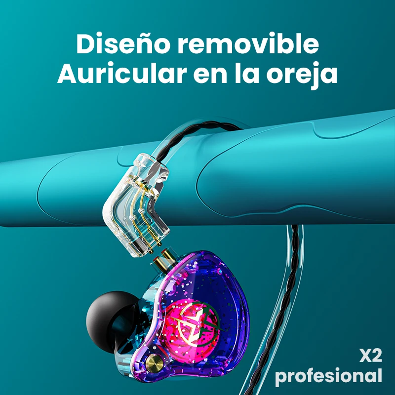 X2 Pro Auriculares HiFi con Cable Desmontable y Cancelación de Ruido - imagen 3