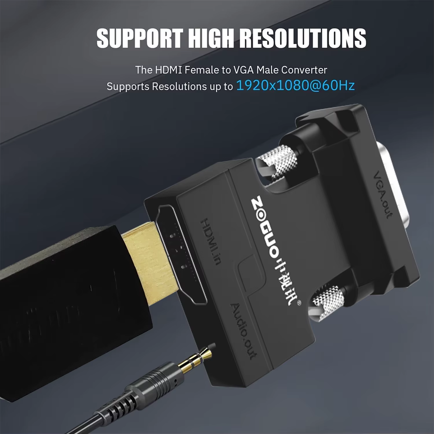 Detalle del cable de audio jack 3,5 mm