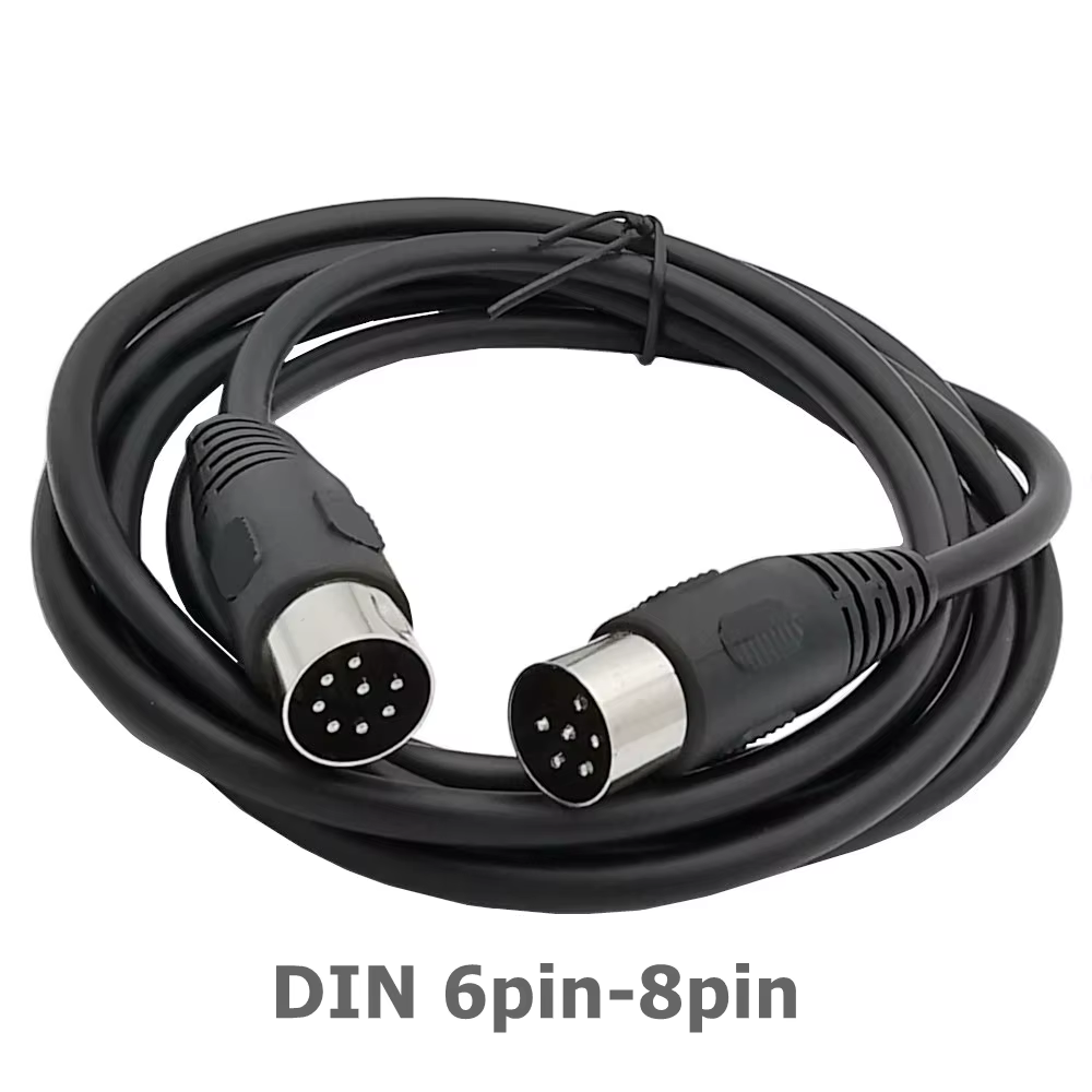 Conectores macho y hembra del cable Din 8 Pin