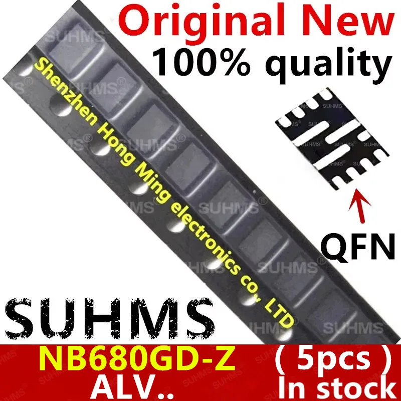 Chip NB680 en formato QFN-12 vista superior
