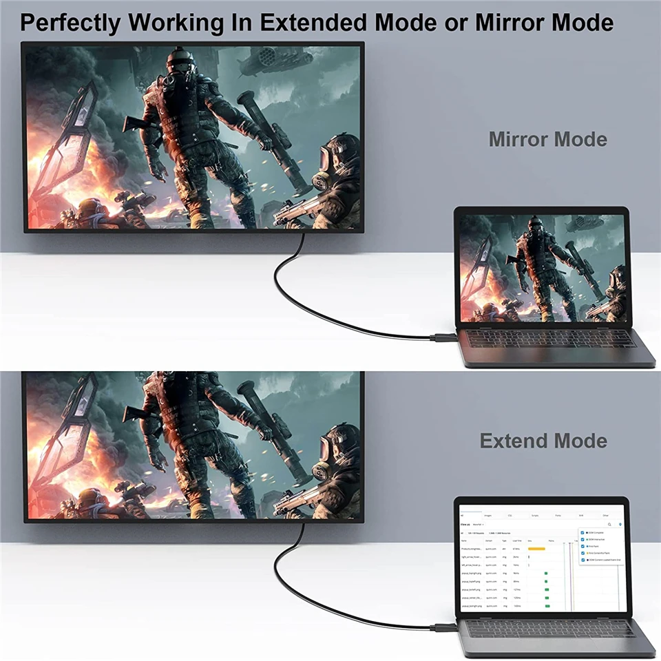 Navceker Cable DisplayPort a HDMI 4K 60Hz – Compatible PC Proyector TV - imagen 2