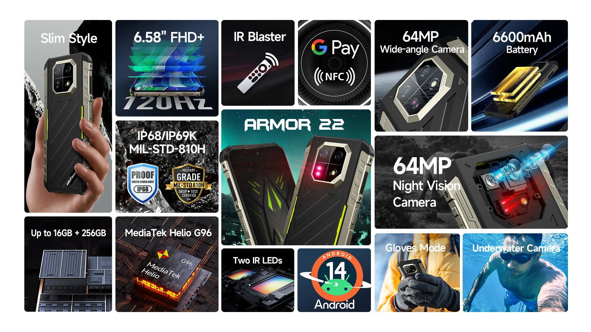 Ulefone Armor 22 resistente al agua