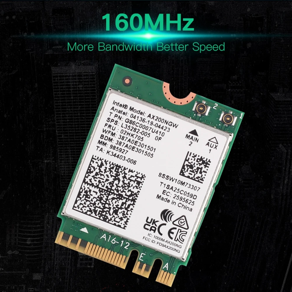 Adaptador M.2 a PCIe para WiFi 6 AX200/9260NGW AX210 - Bluetooth 5.3 - imagen 3