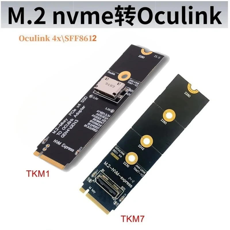 Adaptador Oculink SFF-8612 M.2 M-Key a U.2 NVMe PCIe Gen4/Gen3 - imagen 4