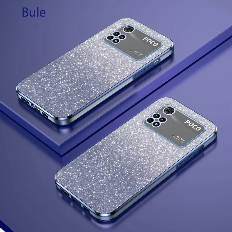 Funda Silicona Xiaomi POCO M4 Pro / X4 Pro – Brillo Plateado Protectora - imagen 2