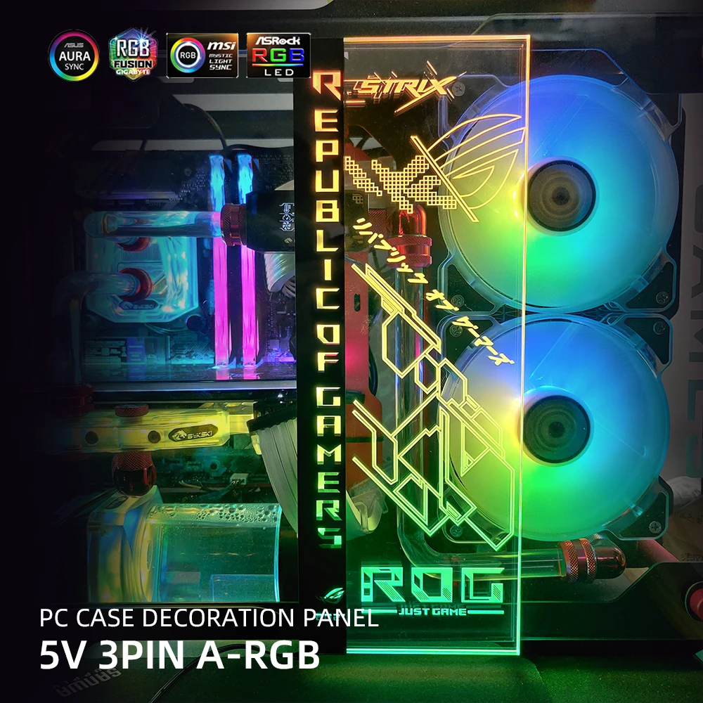 Panel Infinity RGB para PC con iluminación 3D y decoración de chasis - imagen 2