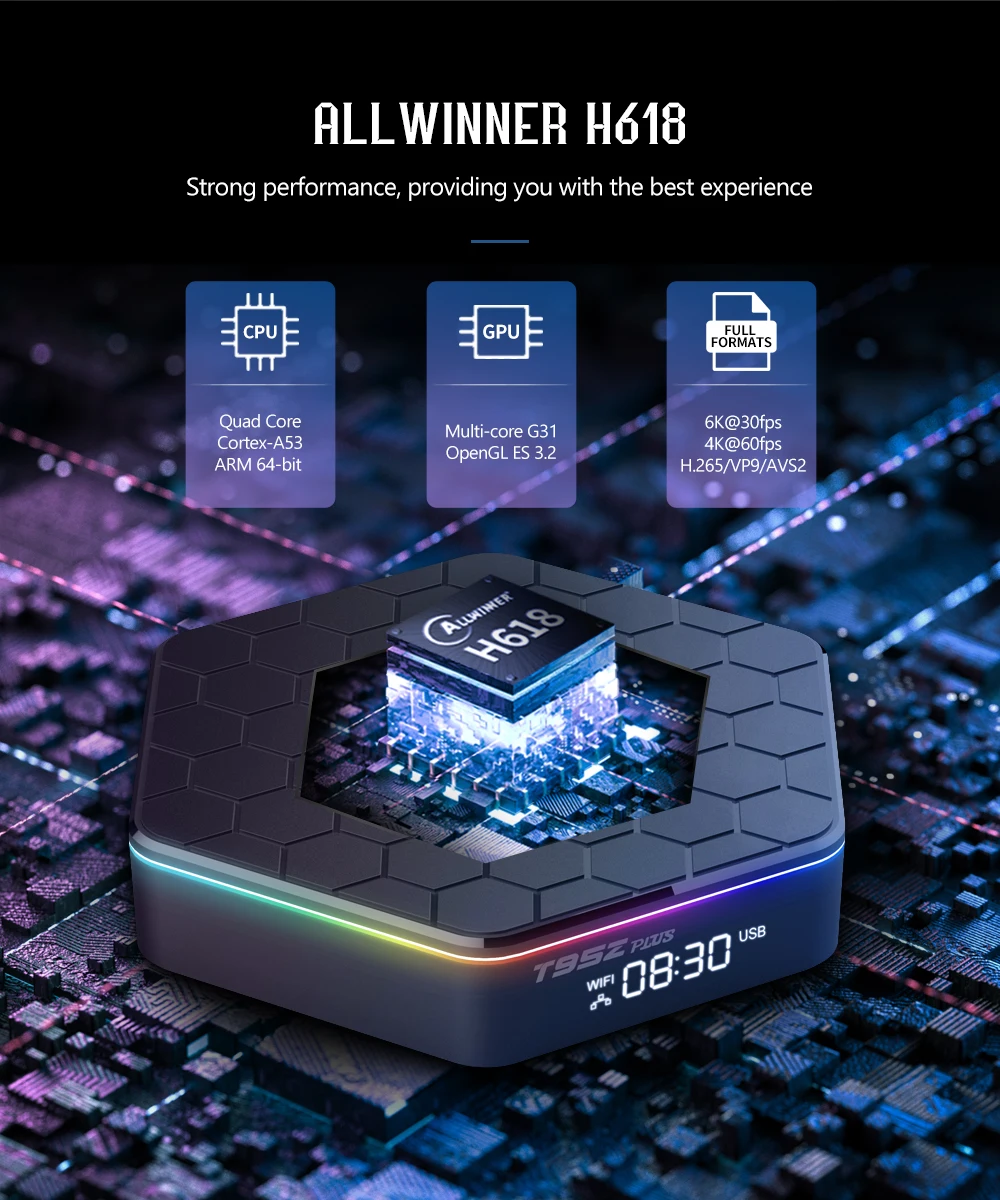 TV Box T95Z Plus 4K HDR10 Android WiFi 6 Bluetooth 5.0 - imagen 4