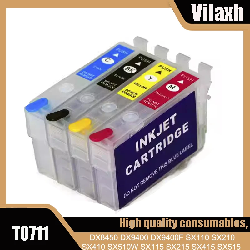 Cartucho tinta Epson T0711-14 Chip Autoreset Stylus D78 D92 DX5000 DX4000 - imagen 2