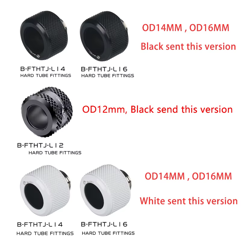 Bykski Accesorios PETG OD12/14/16 mm Conector G1/4 Kit de Tubería - imagen 2
