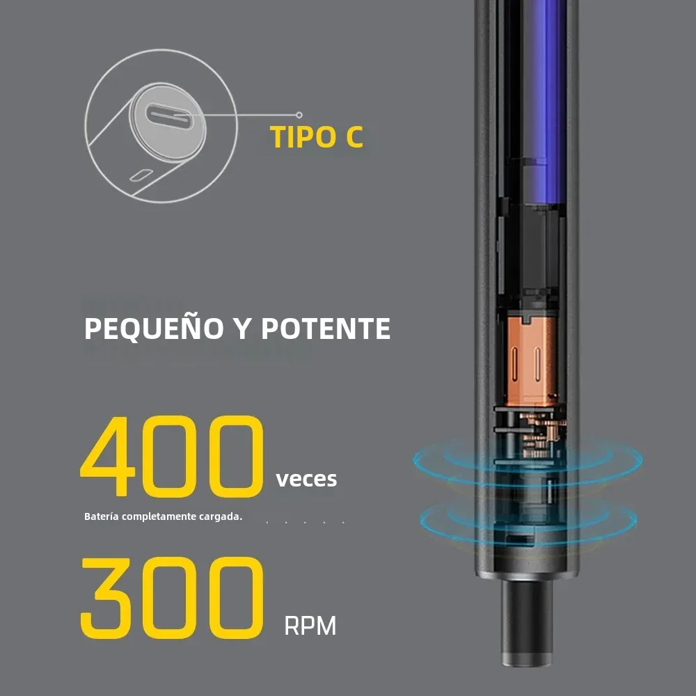 Destornillador Eléctrico USB-C Recargable – Kit Reparación Móviles - imagen 2