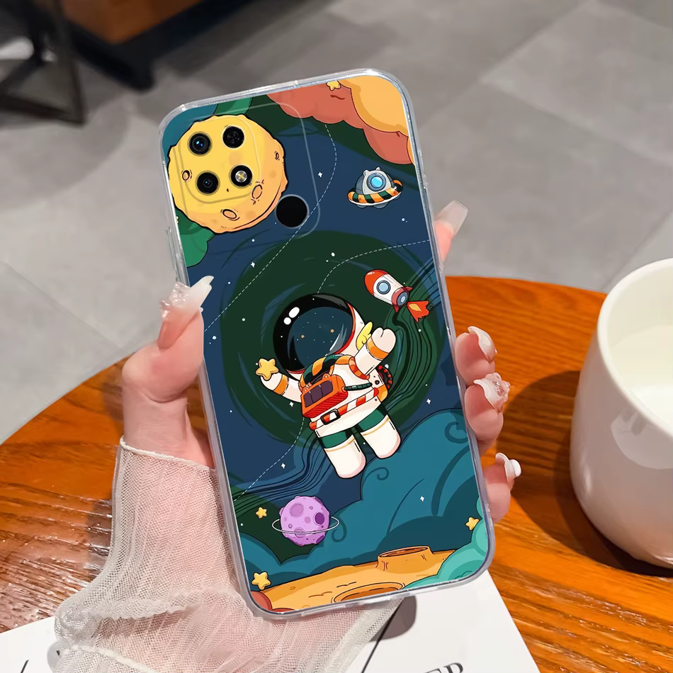 Funda transparente mostrando protección de esquinas