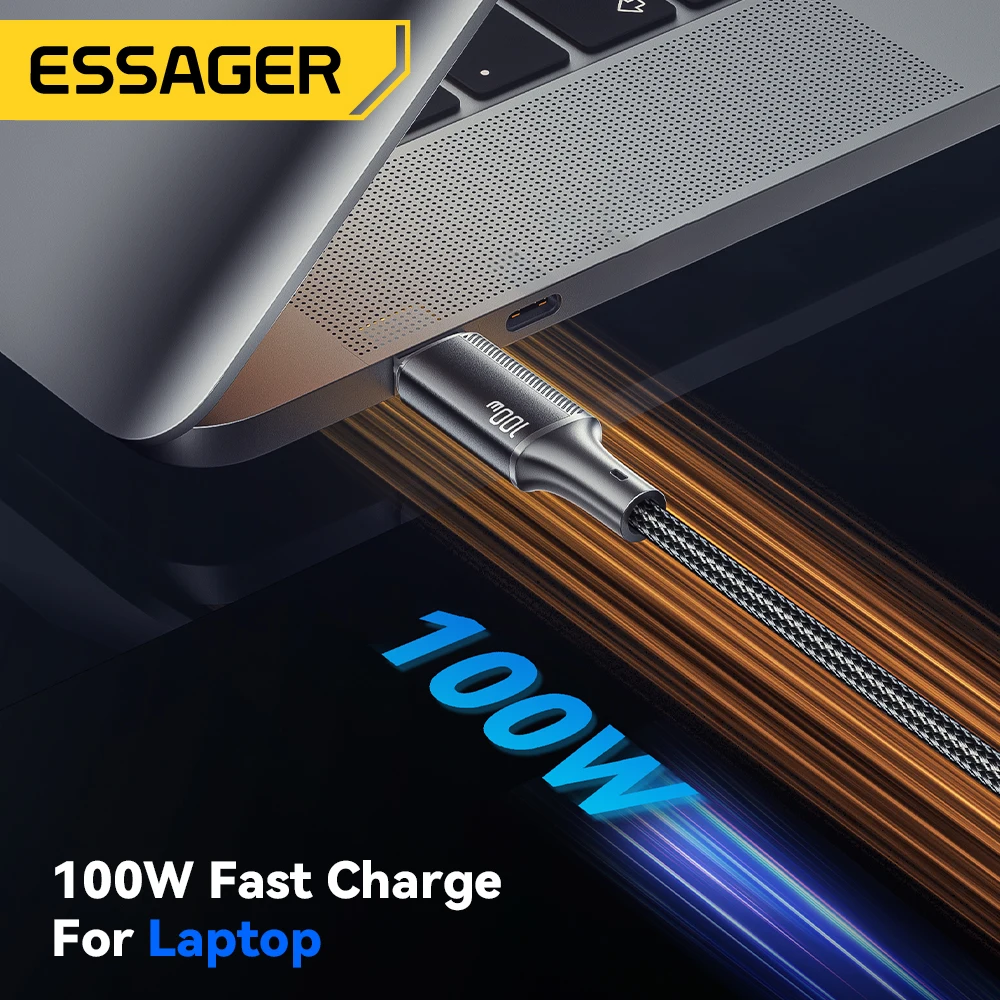 Cable Essager USB-C a USB-C 100W Carga Rápida - imagen 2