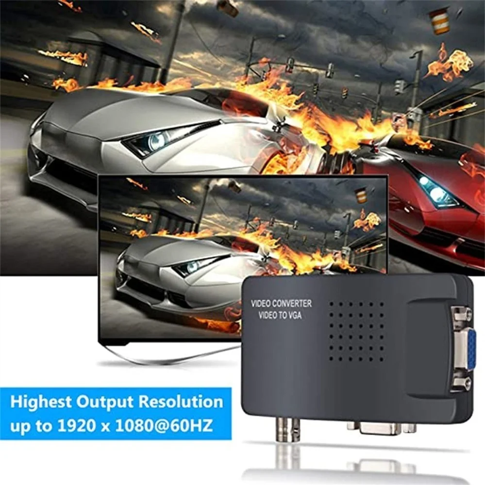 Convertidor S-Video a VGA 1080P – Compatible Cámaras Mac TV - imagen 2
