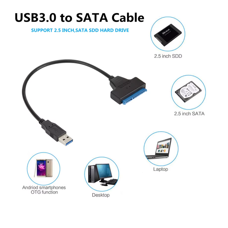 Cable SATA a USB 3.0 listo para usar