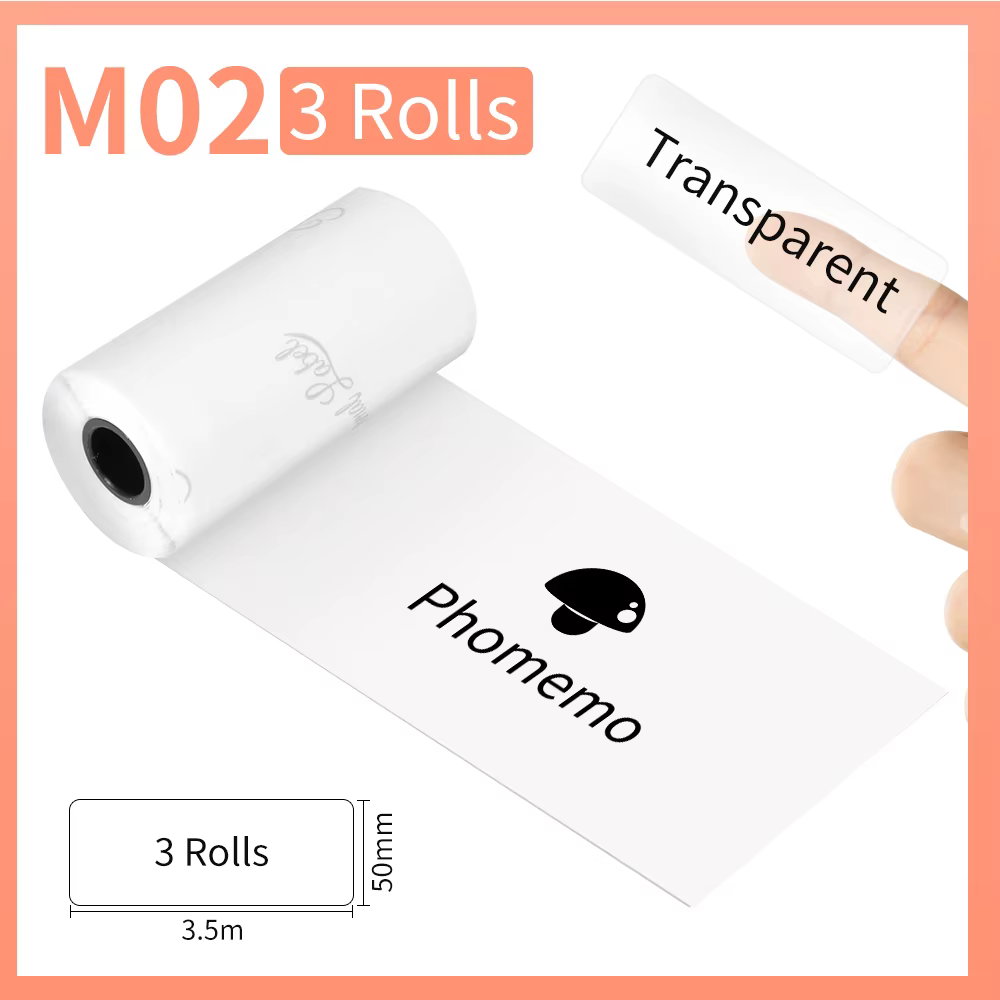 Papel adhesivo Phomemo con respaldo fácil de despegar