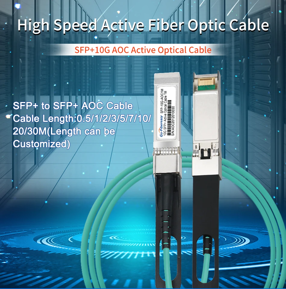 Cable SFP+ AOC de 1 m con conectores SFP+