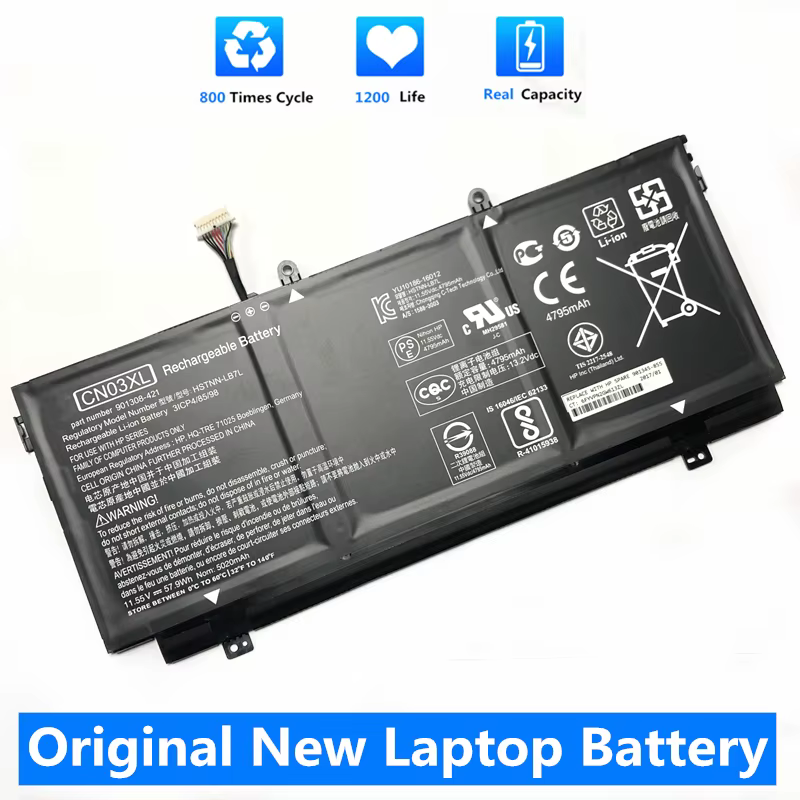 Batería instalada en el compartimento de un HP Spectre X360