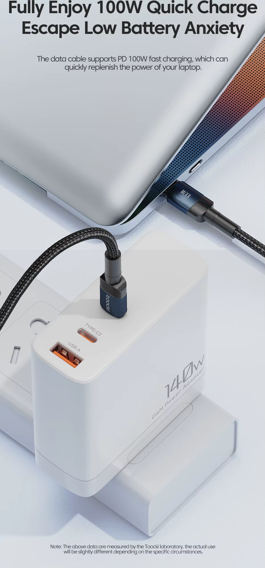 Detalle del conector USB‑C del cable Toocki