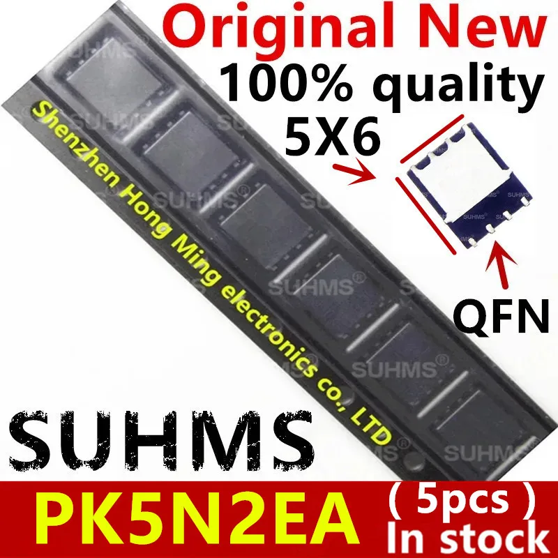 Detalle del chip QFN-8 en formato Quad Flat No-Lead