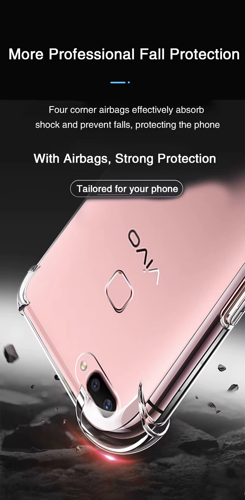Funda transparente TPU para VIVO X20 Plus