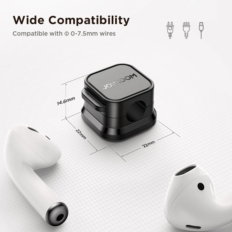 Joyroom Clip Magnético Organizador Cables Adhesivo - imagen 5