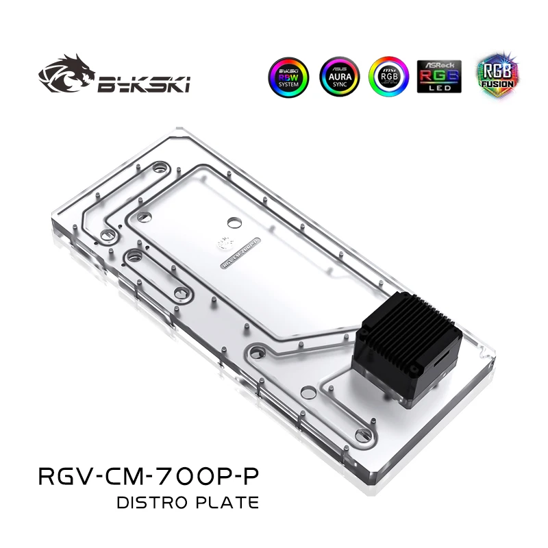 Canal de Agua Acrílico BYKSKI para Cooler Master C700P – CPU GPU RGB - imagen 3