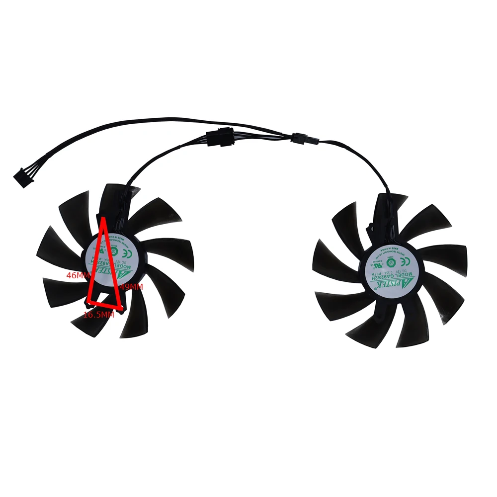 Ventilador GPU 85mm vista frontal