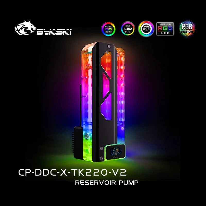 Bykski Bomba Depósito AIO Refrigeración Líquida Acrílica RGB - imagen 5