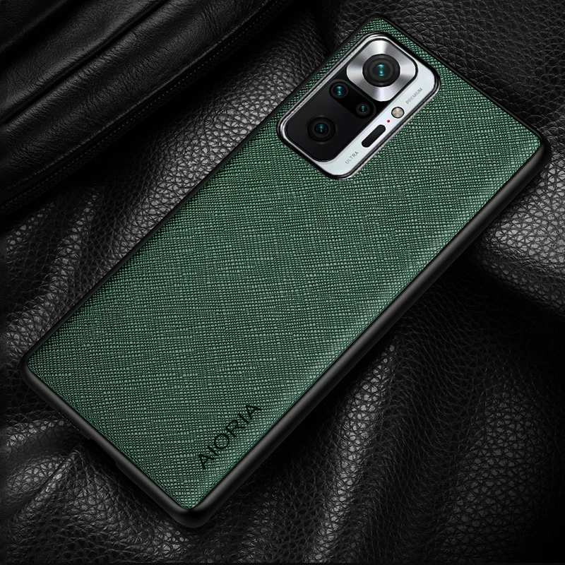 Funda de cuero con patrón cruzado View