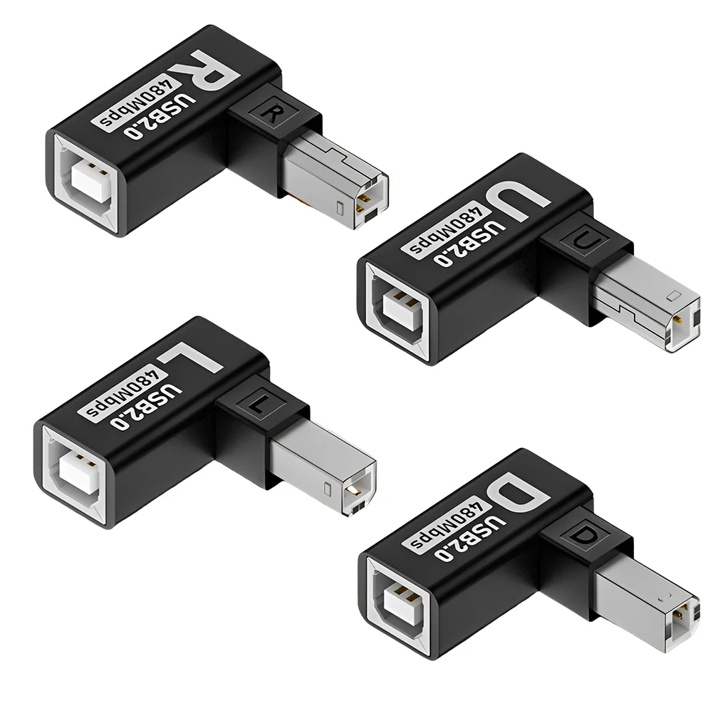 Adaptador USB para impresora y escáner USB-B 90° Macho Hembra - imagen 2