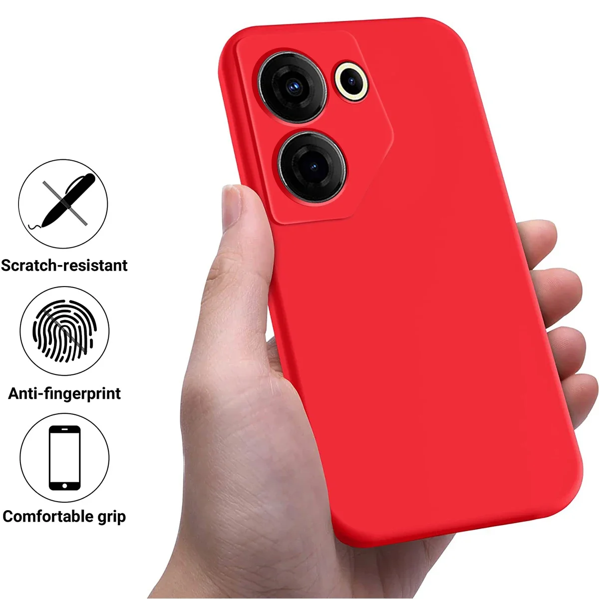 Funda Silicona Líquida Tecno Camon 20 Pro 5G con Correia Protectora - imagen 4