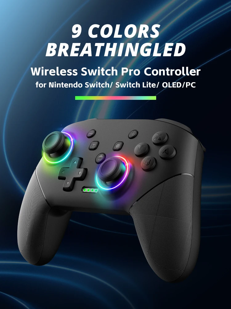 Vista frontal del controlador DATA FROG para Nintendo Switch