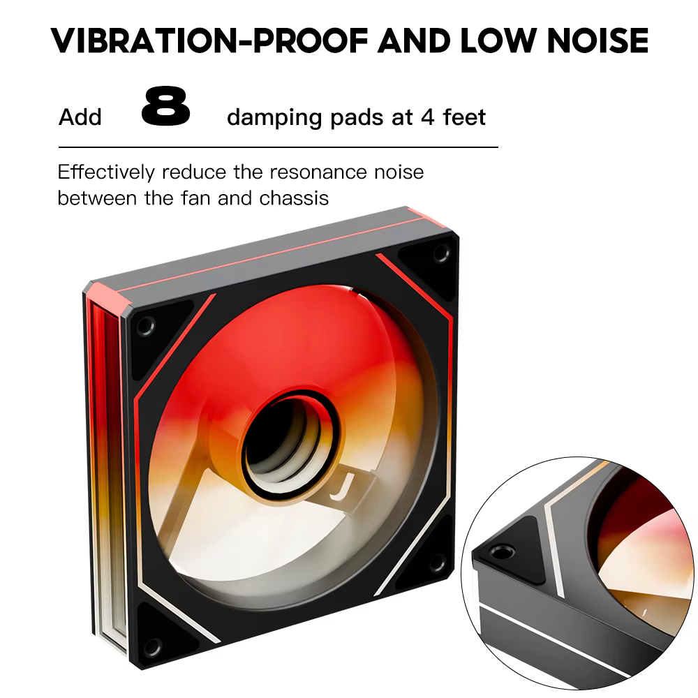 Ventilador 12CM RGB PWM Jungle Leopard Prism 4MAX – Sincrono Lateral - imagen 5