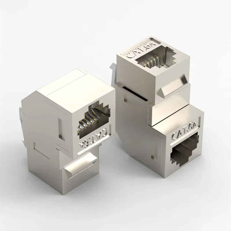 Acoplador RJ45 Cat 6A Keystone 90° Blindado para Panel en Blanco - imagen 2
