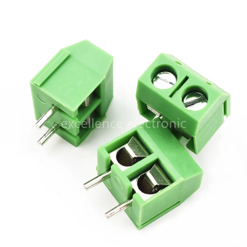 Conector KF301 azul de 3 pines vista lateral