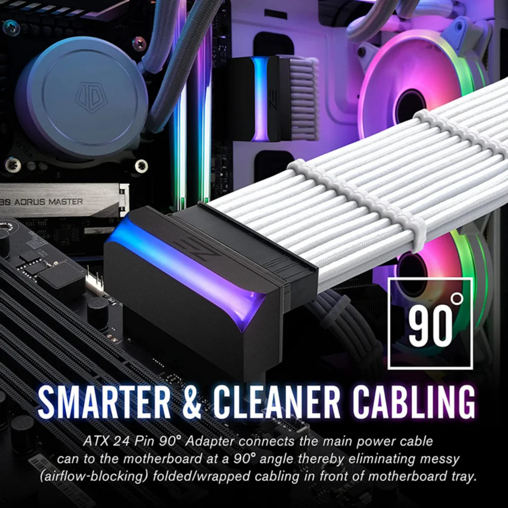 Convertidor 24 pines a 90 grados para placa base A-RGB vertical 5V - imagen 5